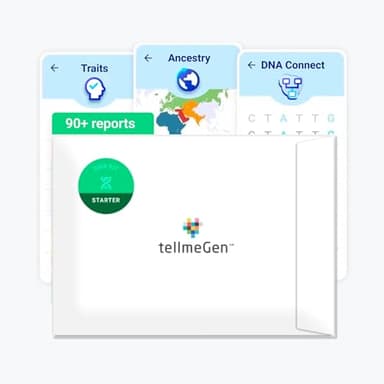 tellmeGen Starter DNA Test Kit with 130+ Ancestry, Traits and Fitness Reports, Personalized Genetic Reports and DNA Relative Connect with Lifetime Updates Included