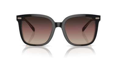 Coach HC8381U Universal Fit Sunglasses, Black/Transparent Blush/Brown Purple Grey Gradient, 54 mm