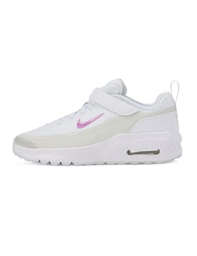 Nike Little Kid's Air Max Bia Lifestyle Shoes, White/Light Magenta-Spruce Aura, 13C