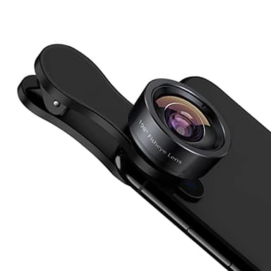 KEYWING Fisheye Lens 198° Fish Eye Phone Camera Lens Kit for iPhone Fish Bowl Camera Lens Attachments for iPhone Samsung Smartphone Black