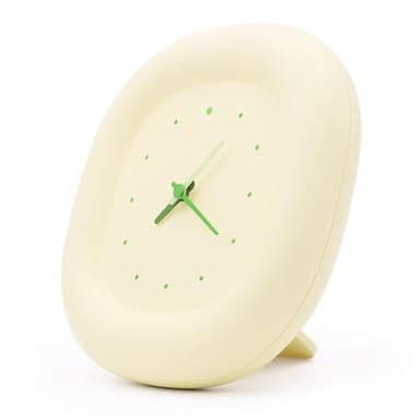 Gsycle Cute Bubble Wall Clock, Minimalist Modern Silent Alarm Clock for Bedroom Living Room Office Bathroom Small Decorative Clock with Traceless Nails Battery Operated (White)