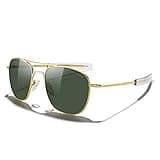 MERRY'S Classic Square Aviator Military Polarized Sunglasses for Men or Women S8636