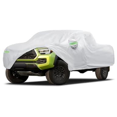 Car Cover Custom Fit for Toyota Tacoma 2005-2026, Migaven Waterproof Full Exterior Cover Sun Rain Protection with Door Zipper and Cotton Lining