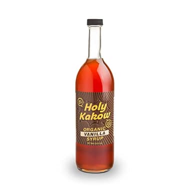 Holy Kakow Cafe Organic Vanilla Syrup - Vanilla Syrup, Coffee Syrup, Organic Syrup for Coffee, Vanilla Syrup for Coffee, Add to Latte, Cocktail & Shake, Real Food Ingredients, Specific Flavor - 750ml