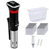Gudac Sous Vide Precision Cooker, 1100 Watts, Sous Vide Machine Kit, Immersion Circulator, With 6L Water Container and 10pcs Sous Vide Bags