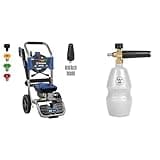 Westinghouse WPX3200e Electric Pressure Washer, 3200 PSI and 1.76 Max GPM, Induction Motor & Westinghouse Outdoor Power Equipment Foam Cannon for Pressure Washers - 3600 Max PSI