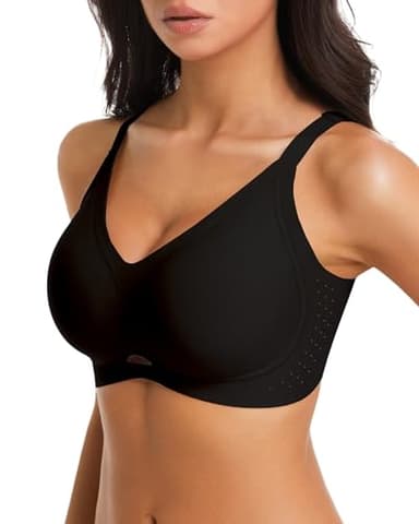 Aubrasen Wireless Jelly Bras for Women Seamless Push Up Bra No Underwire Comfortable T Shirt Bras for Women Breathable Soft Bralette for Everyday Wear Yoga Sleeping Supportive Lift for Work Travel