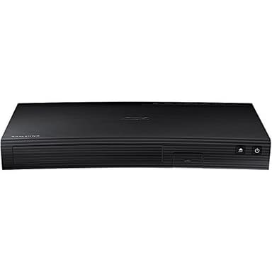 SAMSUNG Blu-ray DVD Disc Player With Built-in Wi-Fi 1080p & Full HD Upconversion, Plays Blu-ray Discs, DVDs & CDs, Plus CubeCable 6Ft High Speed HDMI Cable, Black Finish (Renewed)