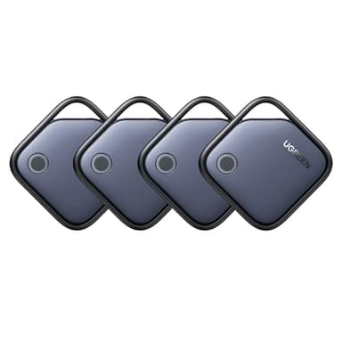 UGREEN FineTrack Air Tracker Tags (iOS Only) 4 Pack, 2-Year Replaceable Battery Bluetooth Tracker Compatible with Apple Find My, Item Finder Smart Tag for Keys, Luggage - [Apple Find My Certified]