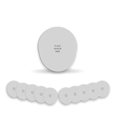 ExpressionMed - Adhesive UnderPatches for Dexcom G7 (Pack of 10) - Made in The USA, Waterproof, Non-Fraying, Pre-Cut CGM Sensor Tapes (White Patch)