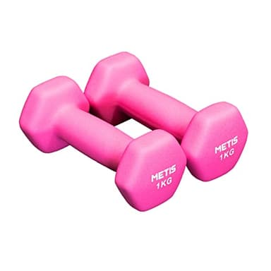 METIS Neoprene Hex Dumbbells | Premium Set of Hand Weights For Home & Gym Workouts [1LB - 35LBS] (2.2lbs)
