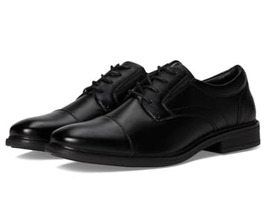 Nunn Bush Men's Jarvis Cap Toe Oxford Dress Casual Business Formal Lace Up, Black, 9