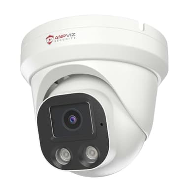 Anpviz 4K PoE IP Camera, 8MP Turret Security IP Camera Outdoor Indoor Wired, AI Human Vehicle Motion Detection, 100FT Smart Dual Light Color Night Vision, Built-in Mic, Waterproof, NDAA (U Series)