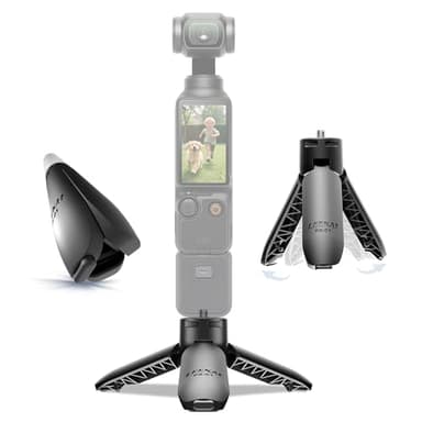 Leekai PX01 Auto Opened Mini Tripod for DJI Osmo Pocket 3 & 2, Vlog Tripod Stand, Automatic Pocket Stand Grip, Small Selfie Stick Tabletop Mount for insta360 X5/X4/X3/, Action 6/5 Pro/4/3, Xtra Muse