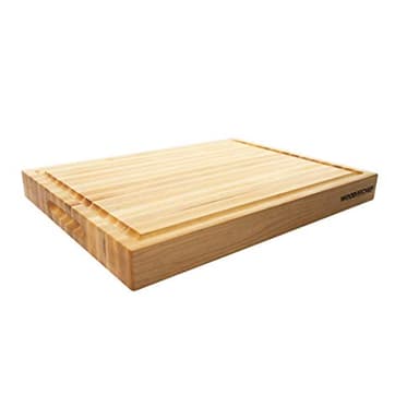 Medium Wood Cutting Board from Canadian Maple - A Reversible Butcher Block That Comes with Juice Groove for Cutting Meat and Juicy Veggies Easily - Maple Chopping Board - 16x12x1.5"
