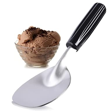 Heavy Duty Ice Cream Spade Scoop - with Non-Slip Comfortable Plastic Handle - Stainless Steel Ice Cream Paddle for Hard or Creamy Ice Cream - Ice Cream Scooper Durable Bend Proof