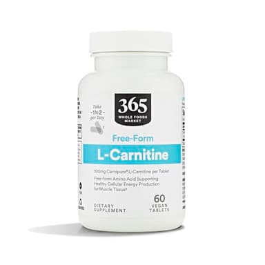 Whole Foods Market, Free-Form L-Carnitine 500mg, Vegan, 60 Count