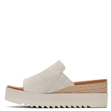 TOMS Women’s Diana Mule Wedge Sandal, Comfortable Slip-On with Cushioned Midsole & Wedge Heel for Day-to-Night Wear - Natural Yarn Dye - 7.5