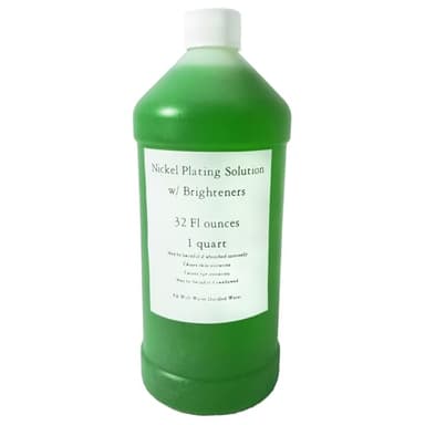 Bright Nickel Plating Solution 1 Quart (1000mL), High Luster Electroplating Bath, 32 Fl Oz