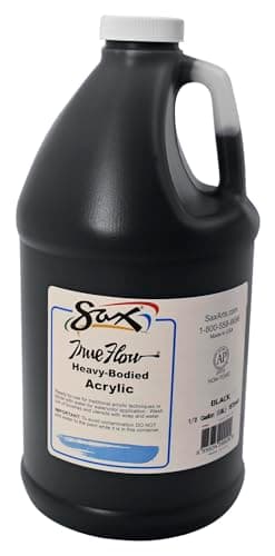 Sax Heavy Body Acrylic Paint for School and Arts and Crafts Use, Mars Black, 1/2 Gallon
