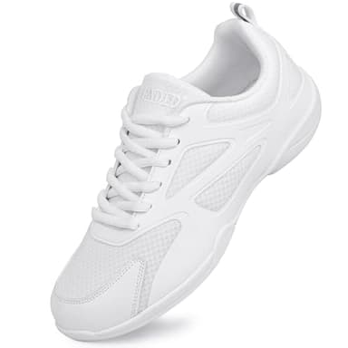 CADIDL Cheer Shoes Women White Cheer Shoes for Girls & Youth Breathable Cheerleading Shoes Flexible Dance Sneakers Size 9