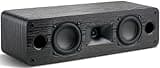 Saiyin Center Channel Speaker with Dual 3.5-Inch Woofers and Horn Tweeter, for Desktop Stereo or Home Theater Surround Sound, Requires a Separate Amplifier or Receiver, Wall Mountable, Single