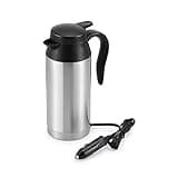 Sunsbell Portable Electric Car Kettle - 650ml Car Kettle Water Boiler 12V Car Heating Travel Cup Stainless Steel Car Heated Travel Mug Car Coffee Cup Warmer with DC 12V Charger for Car (Sliver)