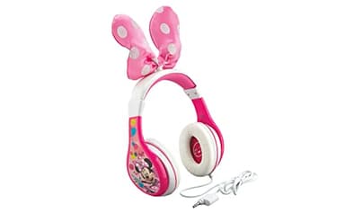 eKids Minnie Mouse Headphones for Kids, Wired Headphones for School, Home or Travel