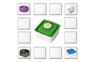 Amazinpure Mini Filter Replacement Compatible with Catit mini Flower Fountain 44005 96411 Zeus Mini Water Fountain Aqua Cube Falls Petsafe Current Pet Fountain 2.65 x 2.65 inches, 12pack