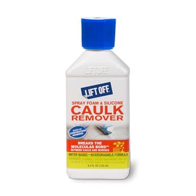 Motsenbocker’s Lift Off 41145 4.5-Ounce Spray Foam and Silicone Caulk Remover Safe on Showers, Baseboards, Stainless Steel, Ceramic, and More Water-Based and Biodegradable, Clear