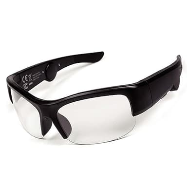 Emzwin 5BC Bluetooth safety glasses for work audio smart glasses headphones with mic, Clear Lens