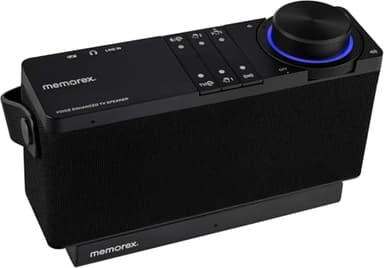 Memorex MX-CLRTV100 Wireless TV Sound Enhancing Speaker | Bluetooth, 3D Surround Sound, Clear Voice Technology, Long Battery Life | HDMI/Optical Connectivity, Private Listening, and Wireless Charging