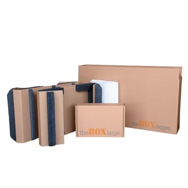 Universal 23" - 27" Dual Monitor and Laptop Shipping Box, Secure and Protective All-In-One Computer Monitor and Laptop Shipping Box, EPE USA theBOXlarger