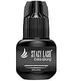 Extra Strong Eyelash Extension Glue Stacy Lash (0.17fl.oz / 5ml) / 0.5-1 Sec Dry/Retention – 8 Weeks/Black Adhesive/Professional Supplies