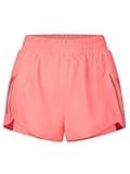 LALA BIRDS Athletic Shorts for Women High Split Running Workout Quick Dry Shorts with Liner(No Pocket)(US, Alpha, Medium, Regular, Regular, Orange Pink)