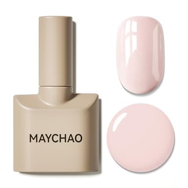 MAYCHAO 15ML Ballet Slippers Gel Nail Polish, Baby Pink Gel Polish Soak Off UV LED Curing for Nail Art Starter Manicure Salon DIY at Home, 0.5 OZ