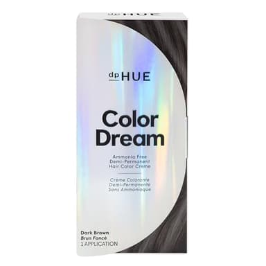 dpHUE Color Dream, Dark Brown - Ammonia-Free, Demi-Permanent Hair Color - Lasts 16 Washes - Boosts Shine - Paraben & Sulfate Free, Leaping Bunny Certified