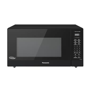 Panasonic NN-SN75LB cu.ft Cyclonic Inverter Countertop Microwave Oven 1250Watt Power with Genius Sensor Cooking, 1.6 cft, Black