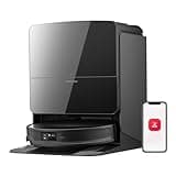 roborock Saros 10R Robot Vacuum and Mop, Powerful Suction, Zero-Tangling, 3.14’’ Ultra Slim, FlexiArm Riser Technology for Carpet & Floor, Corner & Edge Cleaning, Self-Emptying, Hot Air Drying, Black