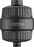 Cobbe HD HEAVY DUTY High Output Shower Filter – 99% REMOVAL Shower Head Filter for Hard Water, Heavy Metals, Chlorine and Harmful Substance, Improve your skin and hair - Black
