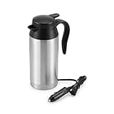 12V Car Kettle Boiler - 650ml Travel Kettle Car Water Heater Stainless Steel Car Coffee Cup Warmer Hot Water Maker with DC 12V Charger Electric Kettle for Car