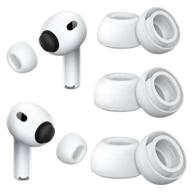 Foam-Infused Ear Tips Replacement Compatible with AirPods Pro 3 (2025), Superior Comfort, Enhanced Noise Cancellation, Secure Fit, Excellent Sound Quality (S/M/L, 3 Pairs)
