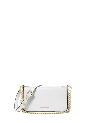Michael Kors Women's Bryant Small Convertible Crossbody Bag, Gold-Tone Hardware/Optic White