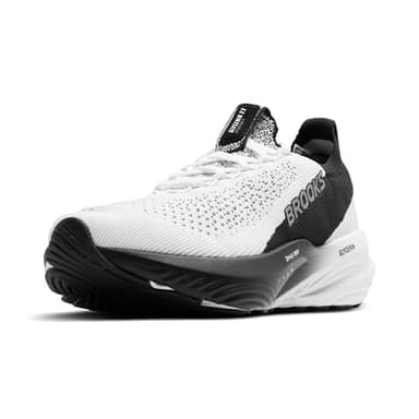 Brooks Men’s Glycerin Stealthfit 22 Neutral Running Shoe - White/Grey/Black - 8.5 Medium