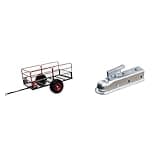 Yutrax TX162 HC1500 Heavy Duty ATV/UTV Trailer – for Off-Road Use - 1,500 lb. Capacity & 2" High Gear Trailer Ball Hitch Kit for TX158, TX159, and TX160