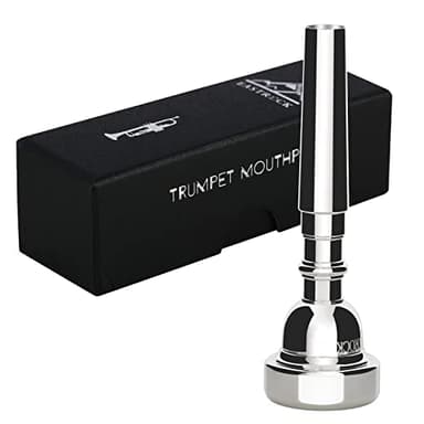 EastRock 1.25C Trumpet Mouthpiece Silver Plated Bb Trompeta Mouthpiece Trumpet Instrument Accessories Vacuum Packed