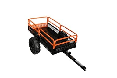 Impact IMPLEMENTS® 1500lb ATV/UTV/Tractor Trailer with Solid Steel Floor, Aggressive Tires, & Pivoting Tongue. Great for Agricultural Use & Land Management. Designed in Trademarked in The USA!