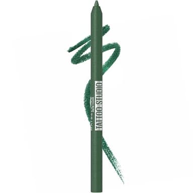 Maybelline Tattoo Studio Sharpenable Gel Pencil Waterproof Eyeliner, Long-Lasting Eyeliner With Smooth Gel Pigments For Up To 36HR Wear, Hunter Green, 1 Count
