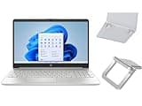 Hp 15.6"" HD Touch-Screen Laptop | Intel Core i3-1215U Processor | Intel UHD Graphics | 8GB RAM | 256GB SSD | Windows 11 Home | Bundle with Laptop Stand, Silver