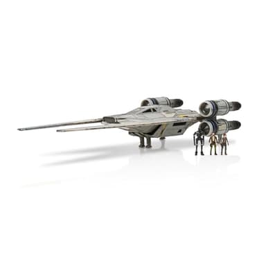 Jazwares Star Wars Micro Galaxy Squadron U-Wing Starfighter - 12-Inch Vehicle with Foldout Wings, Troop Bay, Sniper Gun, and Three 1-Inch Micro Figure Accessories